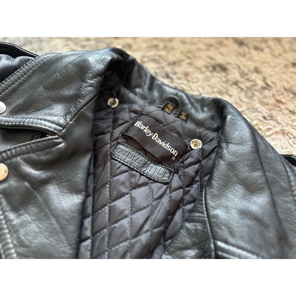 Vtg 1960s Harley Davidson Leather Jacket - Thumbnail 2