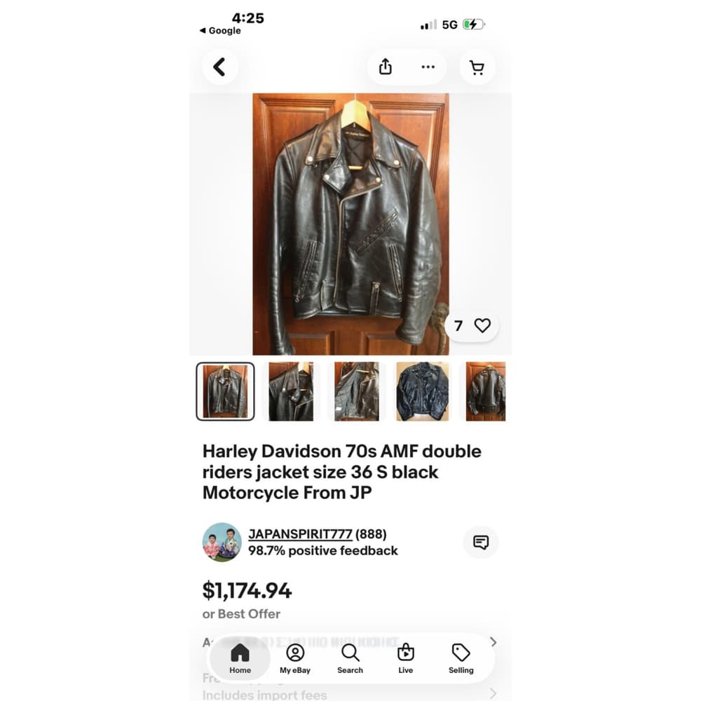 Vtg 1960s Harley Davidson Leather Jacket - Thumbnail 9