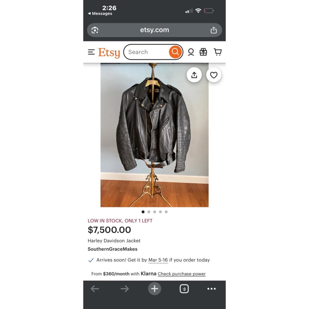 Vtg 1960s Harley Davidson Leather Jacket - Thumbnail 8
