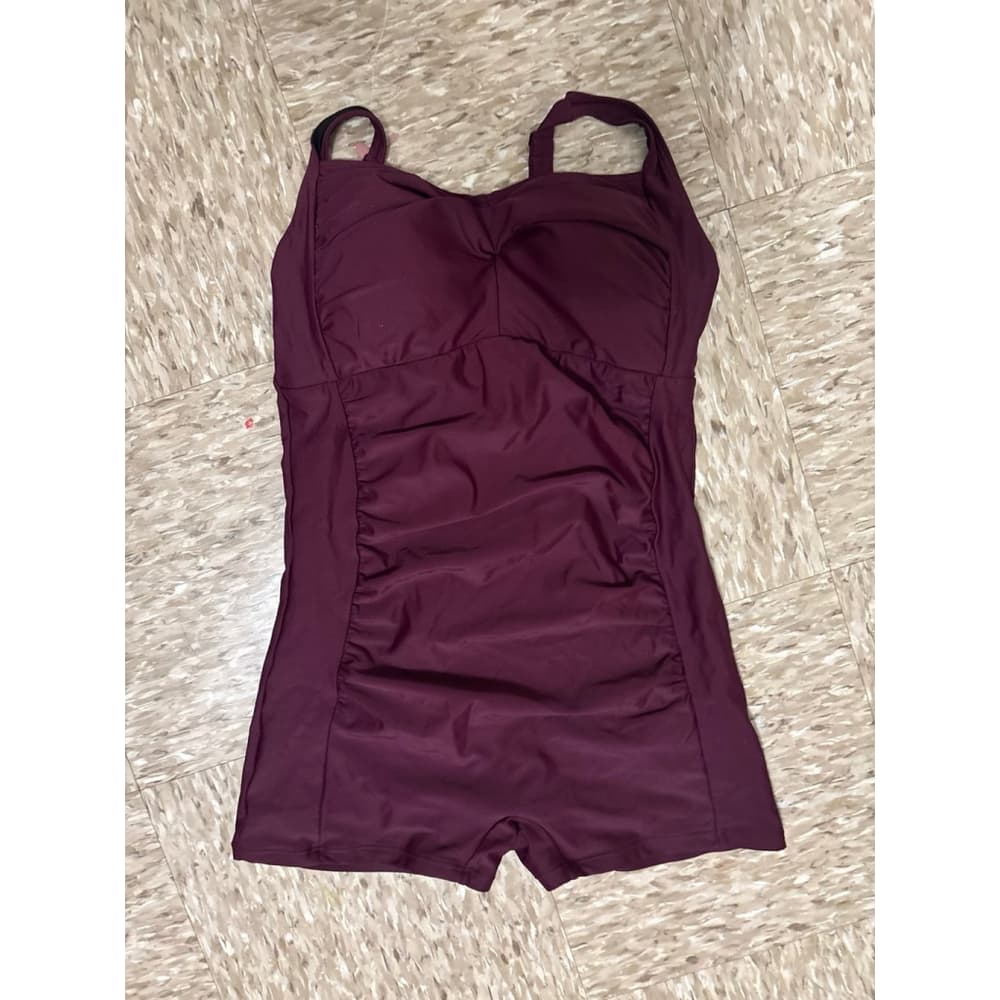 Burgundy Swimsuit - Thumbnail 4