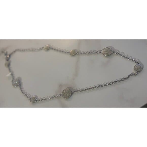 Anne Klein silver-tone rhinestone necklace - Thumbnail 5