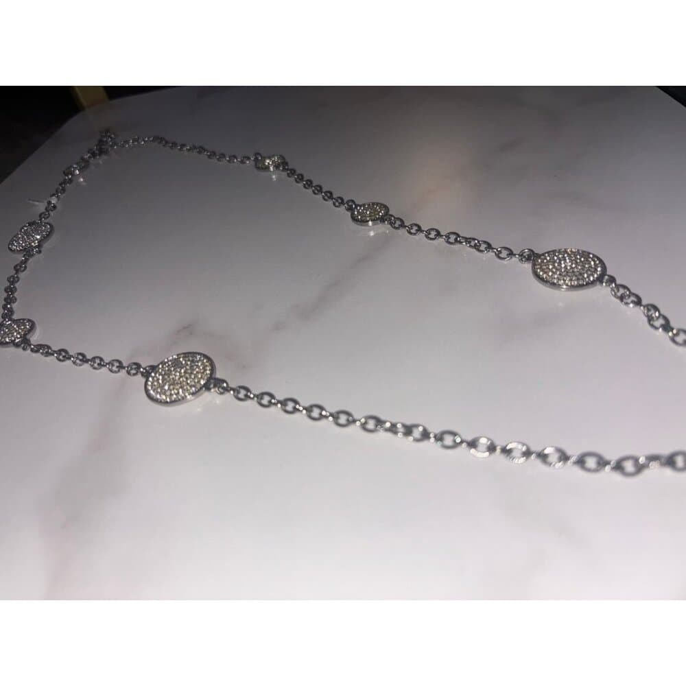 Anne Klein silver-tone rhinestone necklace - Thumbnail 3