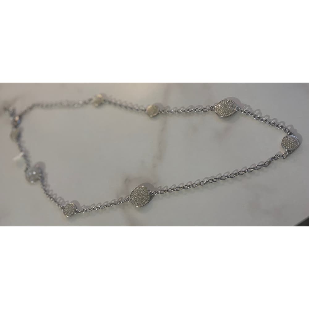 Anne Klein silver-tone rhinestone necklace - Thumbnail 4