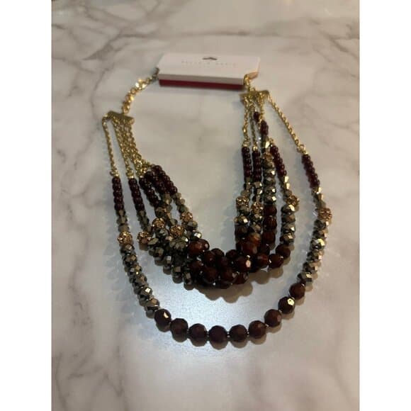 A multi-strand beaded statement necklace by Kelly & Katie. - Thumbnail 4
