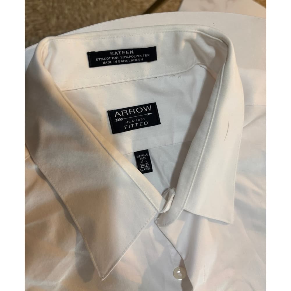 Arrow Fitted White Collard Shirt - Thumbnail 2