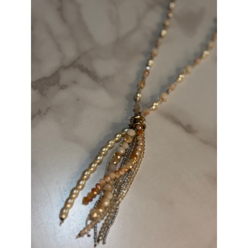 Beaded Tassel Necklace - Thumbnail 3