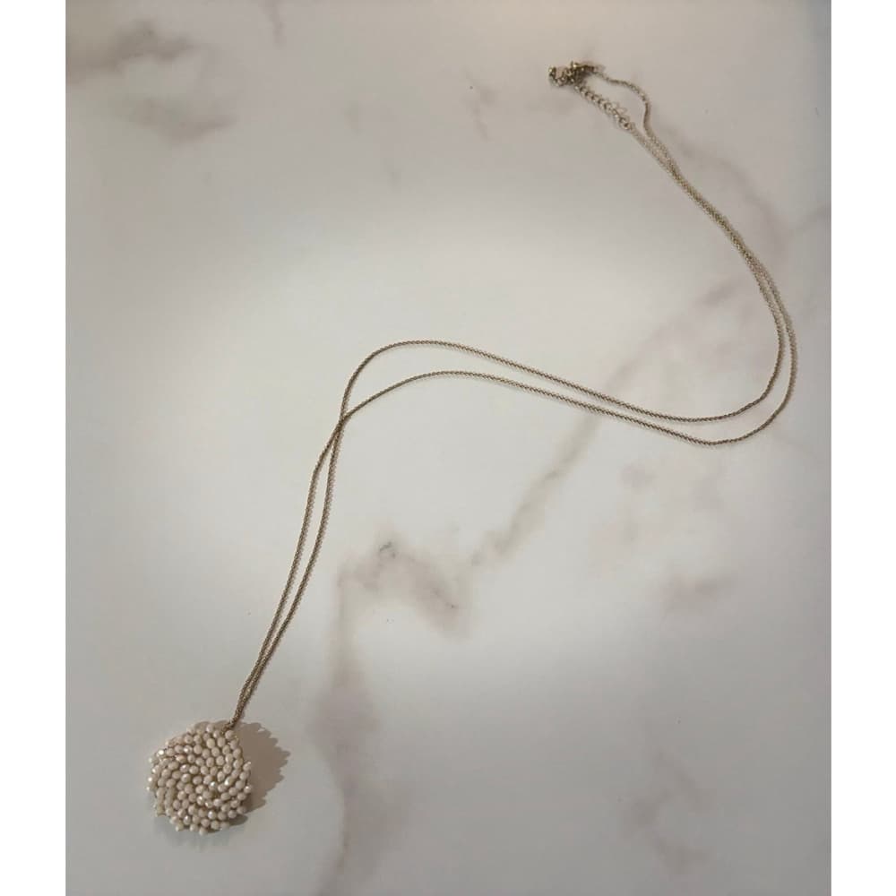 Diane Seed Bead Cluster Pendant Necklace - Thumbnail 2