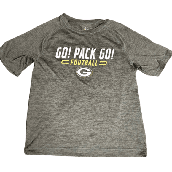 NFL Majestic Green Bay Packers Football Static Gray Athletic Tee Shirt Men’s M - Thumbnail 3