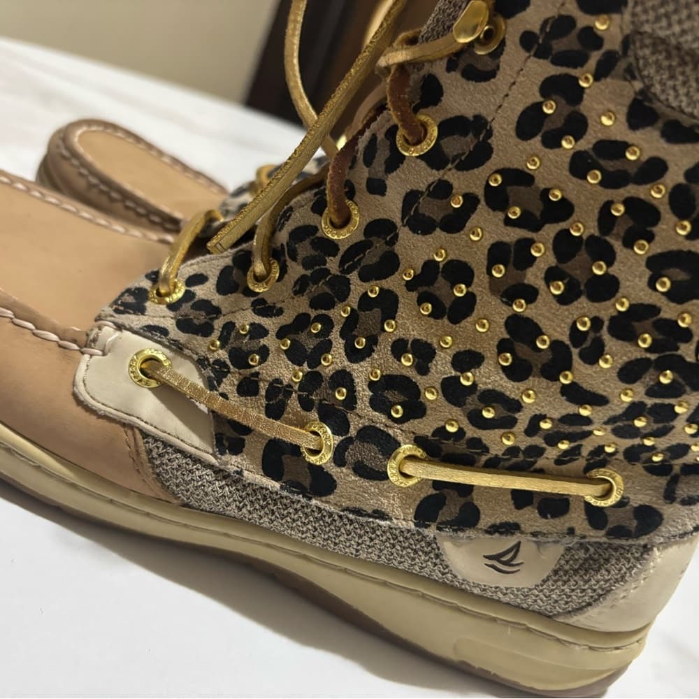 Sperry Top-Sider lace-up boots with a cheetah print high-top - Thumbnail 6