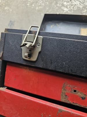 Vintage My Buddy Tradesman Black Metal Tool Box With 2 Drawers-(20"x8.5"x10.5") - Thumbnail 2