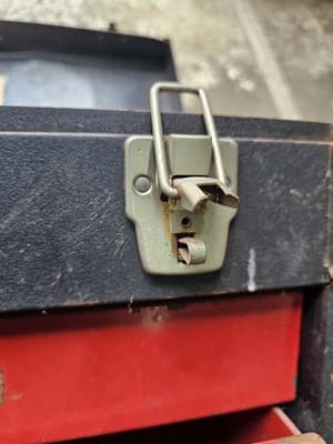 Vintage My Buddy Tradesman Black Metal Tool Box With 2 Drawers-(20"x8.5"x10.5") - Thumbnail 5