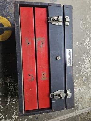Vintage My Buddy Tradesman Black Metal Tool Box With 2 Drawers-(20"x8.5"x10.5") - Thumbnail 7