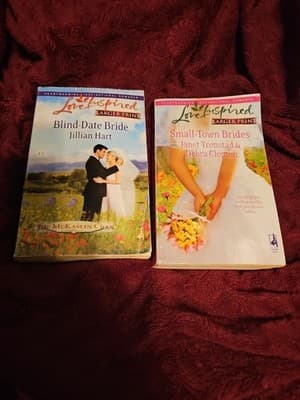 Lot of 2 Love Inspired Inspirational Romance Larger Print Paperback Books