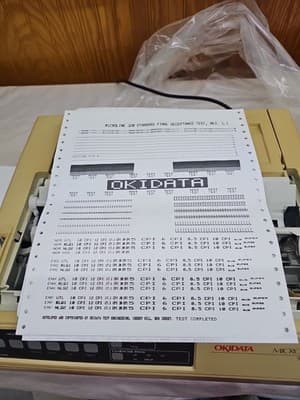 Okidata Microline 320 9-Pin Printer GE5253A Parts Or Need Repair See Description - Thumbnail 3