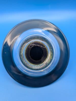Vintage Signed 1988 Correia Art Glass Saturn Planet Paperweight - Dichroic - Thumbnail 7