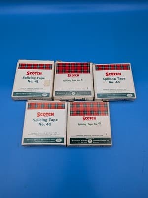 SCOTCH VINTAGE SPLICING TAPE NO 41 Original (5 Boxes)