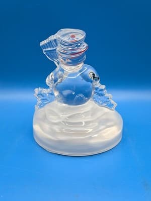 Cristal D'Arques Snowman Figurine Lead Crystal France - Thumbnail 5