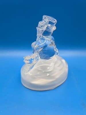 Cristal D'Arques Snowman Figurine Lead Crystal France - Thumbnail 4