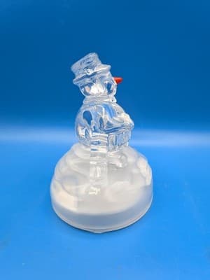 Cristal D'Arques Snowman Figurine Lead Crystal France - Thumbnail 7