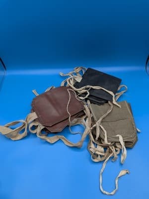 LOT OF 19 Surplus Mosin Nagant Canvas / Leather Field Cleaning Tool Pouch - Thumbnail 2