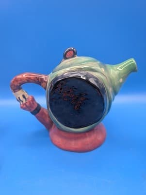 Vintage Beswick Ware Sairey Gamp Porcelain Teapot Toby Dickens Character #691 - Thumbnail 3