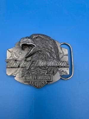 Harley Davidson Belt Buckle Screaming Eagle Harmony Design 1992 Siskiyou Pewter
