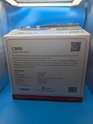Cassida C300 Professional USD Coin Counter Sorter Wrapper Roller 300 coins/min - Thumbnail 3