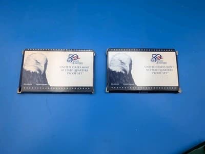 1999 United States Mint 50 State Quarters Proof Set COA LOT of 2! - Thumbnail 2