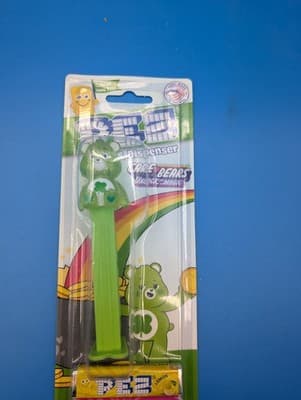 PEZ Good Luck Green Crystal Care Bear Pez Dispenser NEW Limited Edition - Thumbnail 4