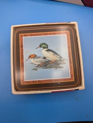 PIMPERNEL VINTAGE HERITAGE WILD DUCK FOWL COASTERS Set 5 of 6 (One Missing) - Thumbnail 2