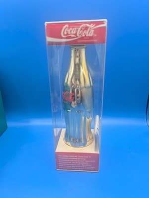Coca-Cola Gold Plated Bottle with Collector's Box and Tag - Sports Series - Thumbnail 2