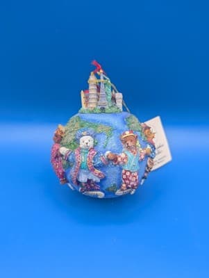 Christopher Radko Teddies Around The World Glass Ornament - Thumbnail 4