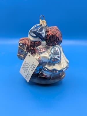 Vtg 1998 Kurt Adler Raggedy Ann & Andy On Rocking Horse Glass Christmas Ornament - Thumbnail 3
