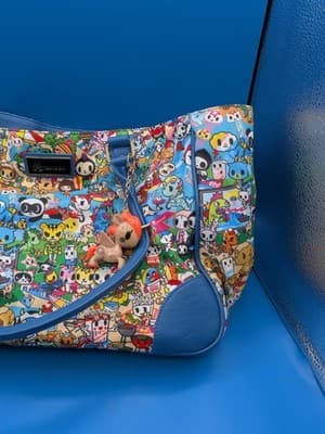 Tokidoki Summer Splash Leather Handbag w/ Unicorno Keychain - VERY RARE! - Thumbnail 3