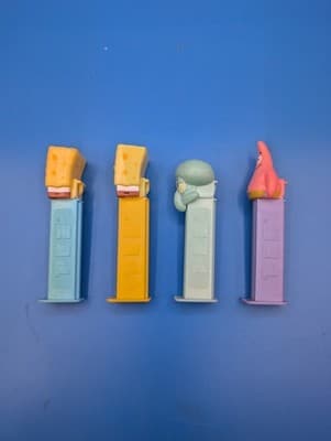 4 Vintage Spongebob Squarepants Patrick Squidward Pez Dispensers - Thumbnail 2