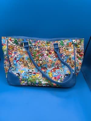 Tokidoki Summer Splash Leather Handbag w/ Unicorno Keychain - VERY RARE! - Thumbnail 6