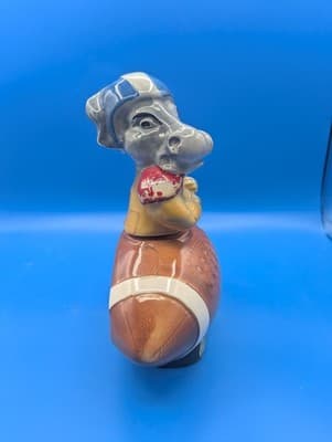 Vintage 1972 Jim Beam Football Donkey Decanter Political Empty D20 - Thumbnail 2