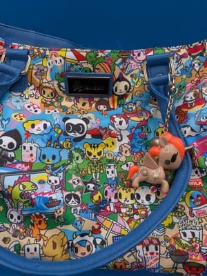 Tokidoki Summer Splash Leather Handbag w/ Unicorno Keychain - VERY RARE! - Thumbnail 2