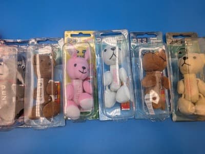 PEZ Plush keychain - Lot of 6 (Plus 1 PEZ Fuzzy Friend - Thumbnail 3