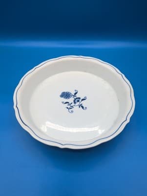 Vintage Blue Danube Blue Onion Pie Serving Plate Scalloped 9.25" x 1.5" - Thumbnail 2