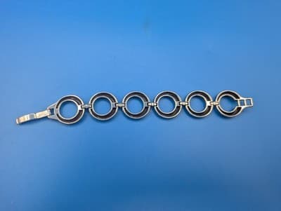 BRIGHTON AUSTYN Silver Multi Disk Round Rhinestone BRACELET - Thumbnail 2