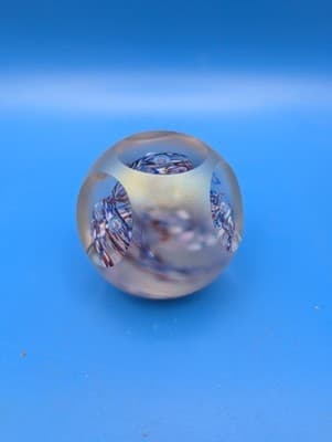 Stuart Abelman 1992 Signed Art Glass Stunning Handmade Paperweight - Rare