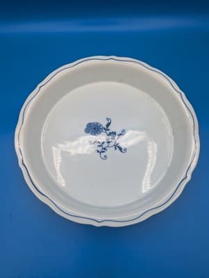 Vintage Blue Danube Blue Onion Pie Serving Plate Scalloped 9.25" x 1.5"