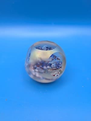 Stuart Abelman 1992 Signed Art Glass Stunning Handmade Paperweight - Rare - Thumbnail 2