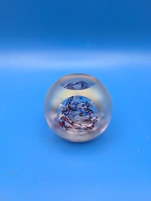 Stuart Abelman 1992 Signed Art Glass Stunning Handmade Paperweight - Rare - Thumbnail 3
