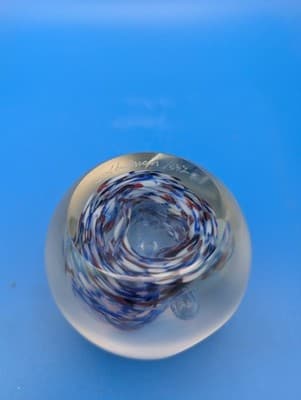 Stuart Abelman 1992 Signed Art Glass Stunning Handmade Paperweight - Rare - Thumbnail 6