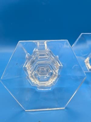 TIFFANY AND CO CRYSTAL 9" CANDLESTICK CANDLE HOLDER PAIR MADE IN GERMANY - Thumbnail 5