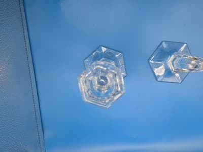 TIFFANY AND CO CRYSTAL 9" CANDLESTICK CANDLE HOLDER PAIR MADE IN GERMANY - Thumbnail 9