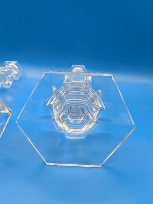 TIFFANY AND CO CRYSTAL 9" CANDLESTICK CANDLE HOLDER PAIR MADE IN GERMANY - Thumbnail 6