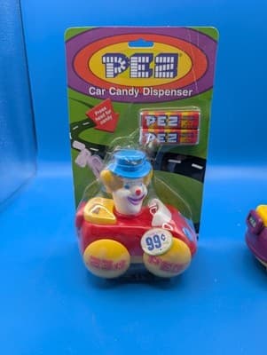 PEZ Lot of 2 Car Toys - Duck & Peter The Clown (1999) - Thumbnail 11